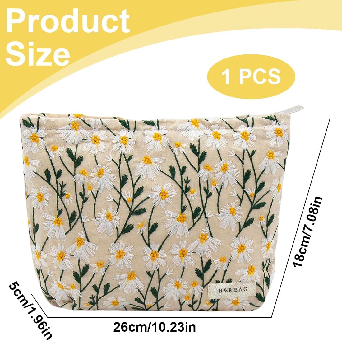Trousse de maquillage en toile : l’accessoire idéal pour les femmes en voyage Optimisez votre routine beauté avec cette trousse de toilette portable et élégante – Image 2