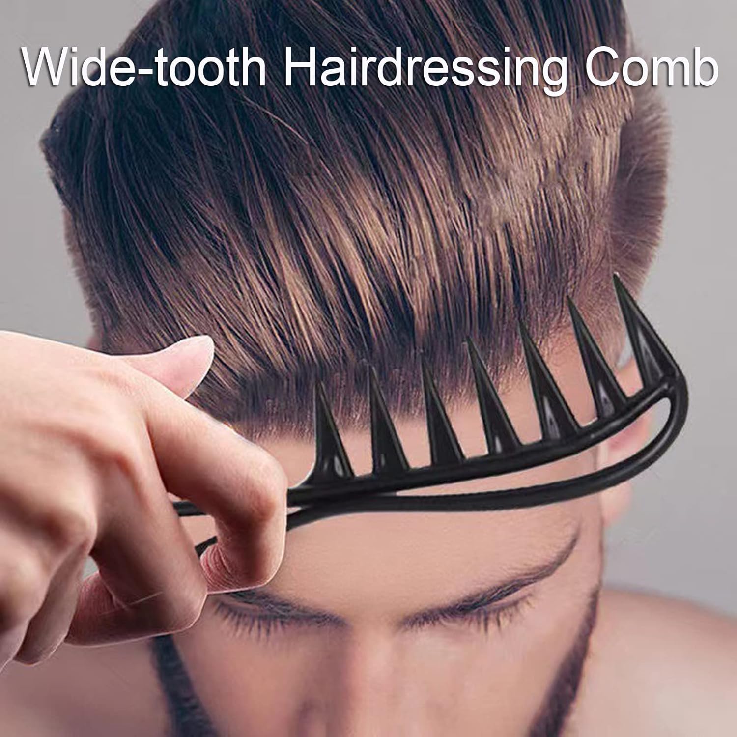 Peigne à dents larges pour cheveux bouclés : un ensemble professionnel anti-statique et résistant à la chaleur – Image 5