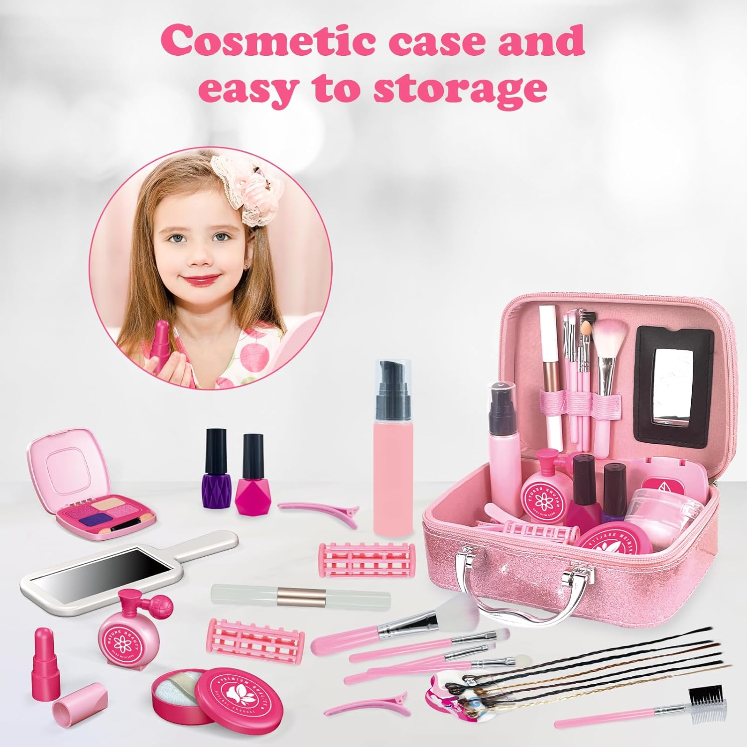 Coiffeur et trousse de beauté pour fille : 55 pièces pour des jeux de rôle créatifs et amusants à partir de 3 ans – Image 3