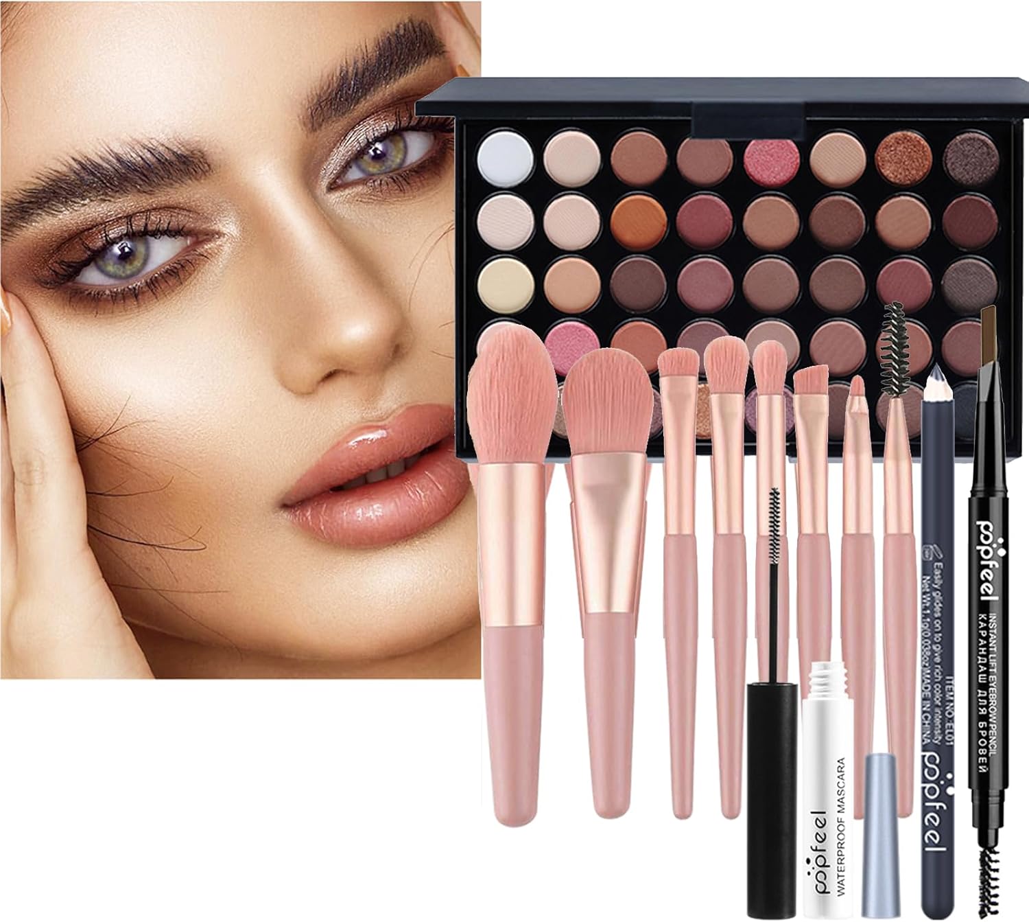 Kit de maquillage pour yeux : l'ensemble complet pour sublimer votre regard avec une palette de fards à paupières et des accessoires essentiels – Image 2