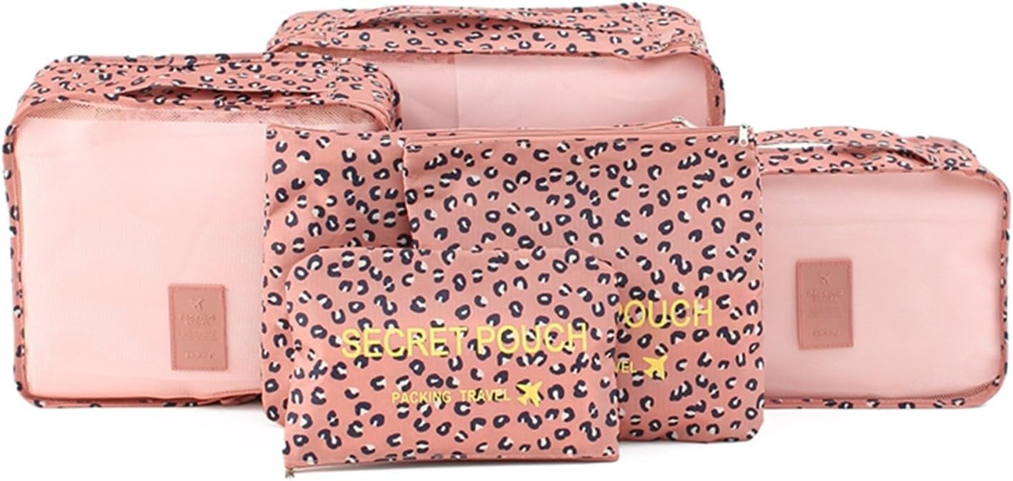Sacs et organisateurs de valise pour voyageurs avertis : un ensemble complet et élégant en motif léopard