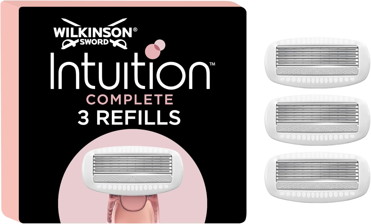 Rasoir Wilkinson Sword Intuition : Recharges pour Femmes - 3 Lames   Protection de la Peau et Confort Optimal pour Votre Routine