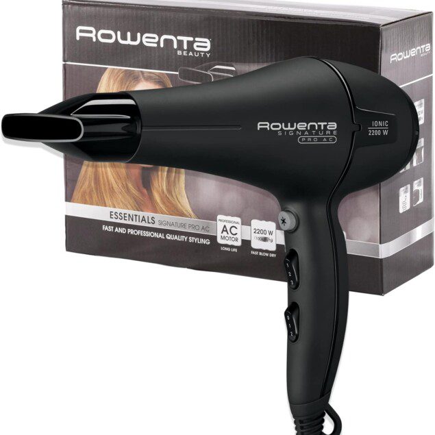 Sèche-cheveux noir Rowenta Signature Pro : l'allié idéal pour des coiffures professionnelles à domicile