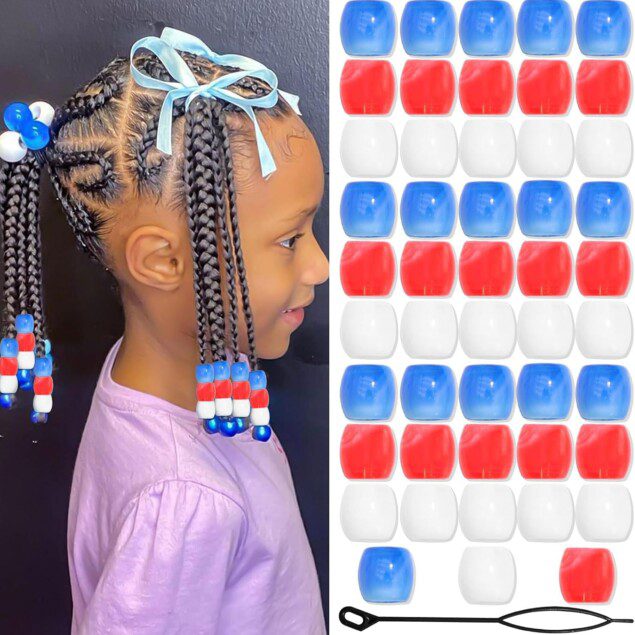 Perles à cheveux colorées : un set de 48 accessoires pour filles, idéal pour des coiffures créatives et uniques
