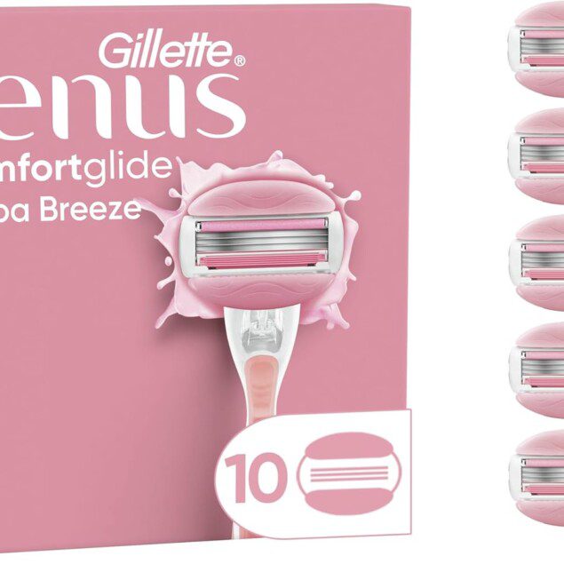 Rasoir Gillette Venus pour Femmes - 10 Recharges Confort   Des lames parfumées pour une peau douce sans gel