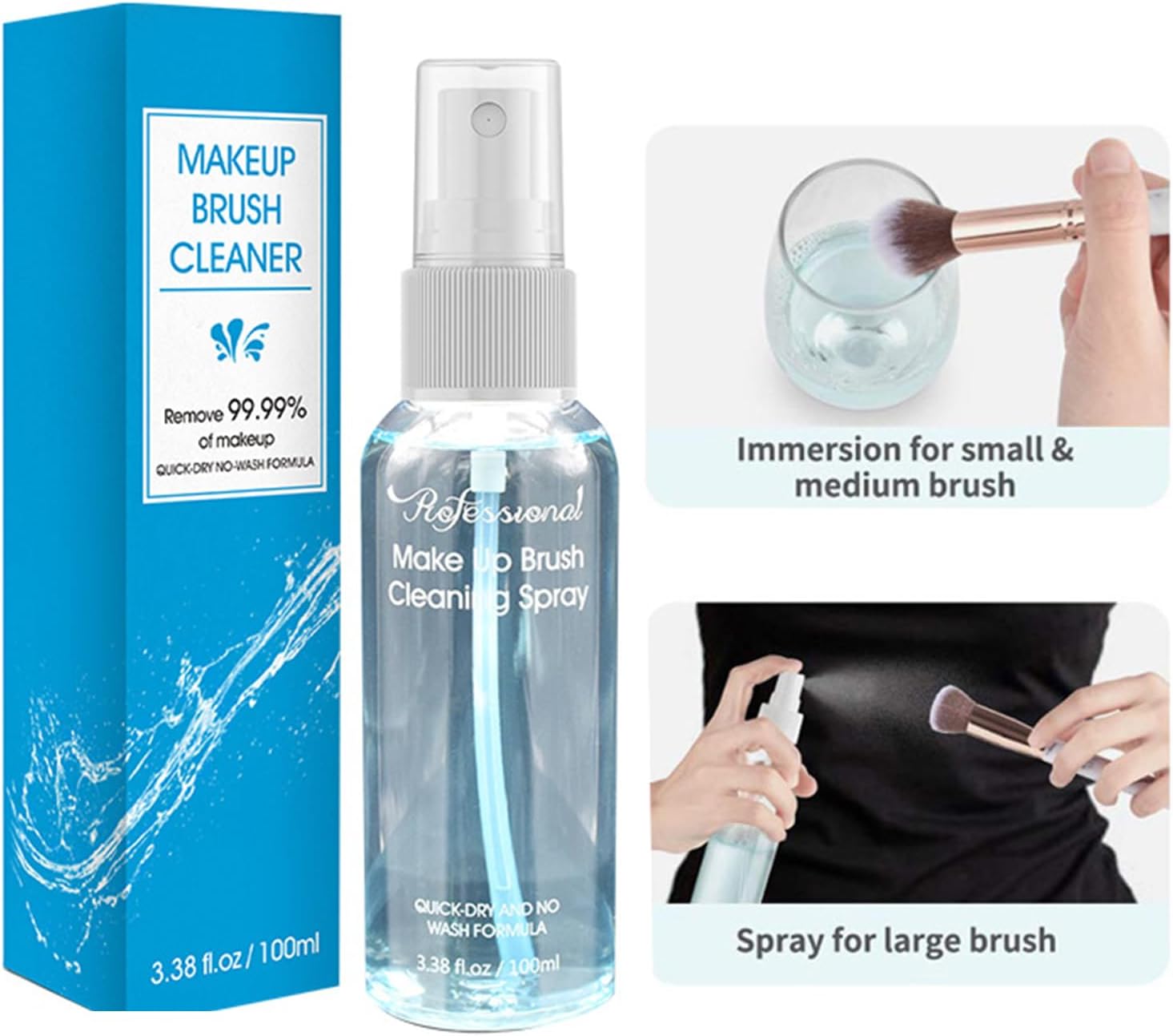 Spray nettoyant liquide pour pinceaux de maquillage : un nettoyage rapide et efficace pour les passionnées de beauté – Image 2