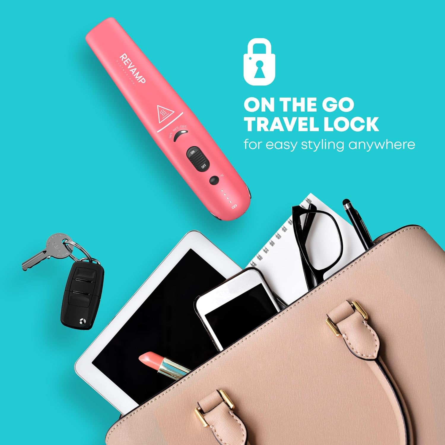 Fer à lisser compact sans fil : lisseur de voyage idéal pour les femmes actives, pour des styles parfaits en un clin d'œil – Image 4