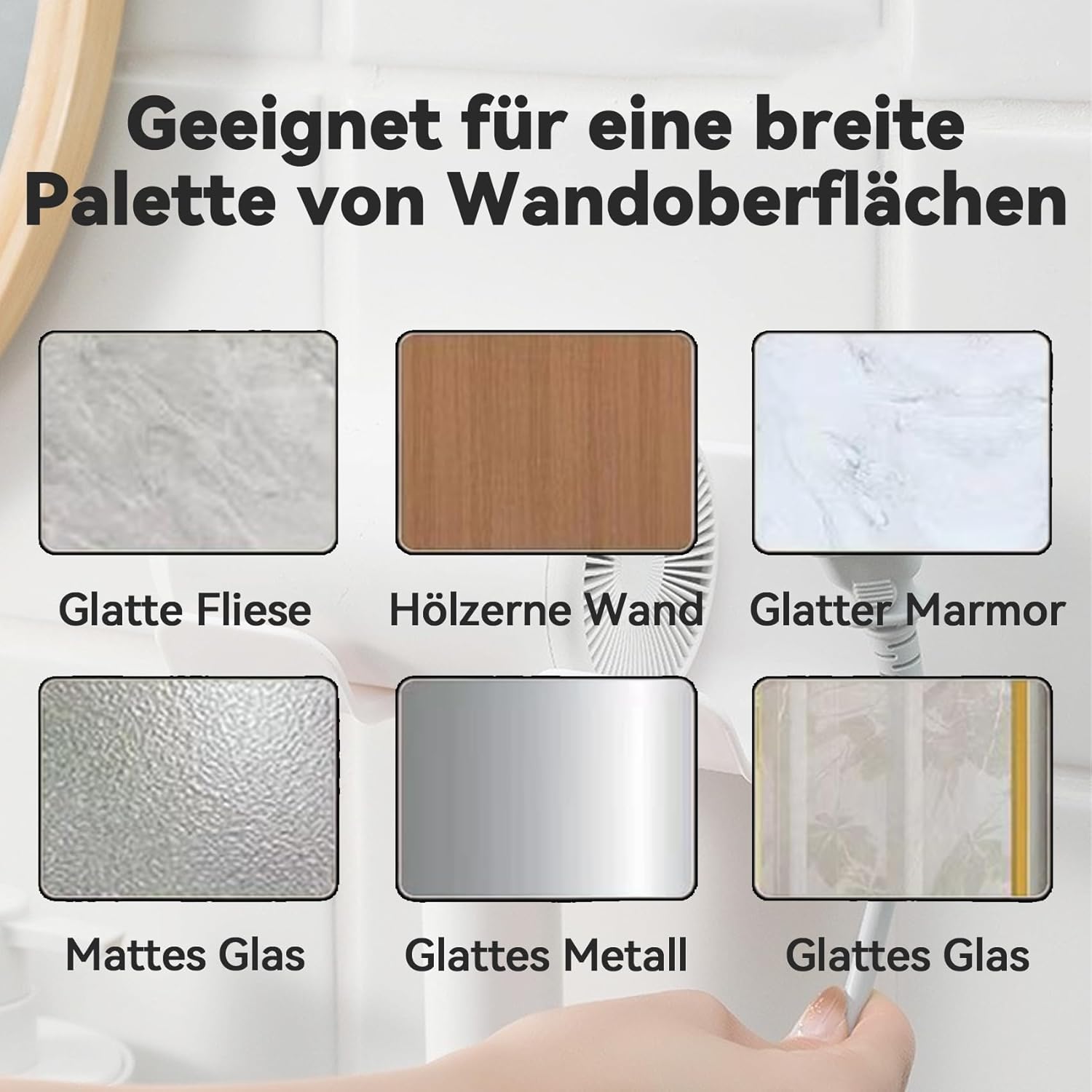 Support mural sans perçage pour sèche-cheveux : pratique et élégant pour un rangement optimal dans votre salle de bain – Image 6