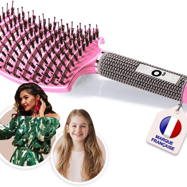 Brosse à cheveux démêlant en poils de sanglier : pour des cheveux doux et brillants sans tirer