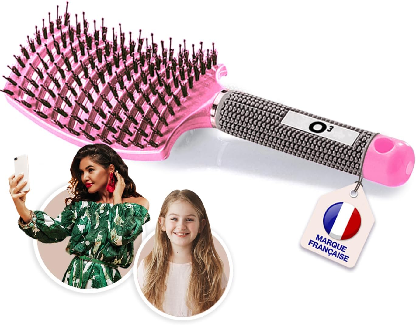 Brosse à cheveux démêlant en poils de sanglier : pour des cheveux doux et brillants sans tirer