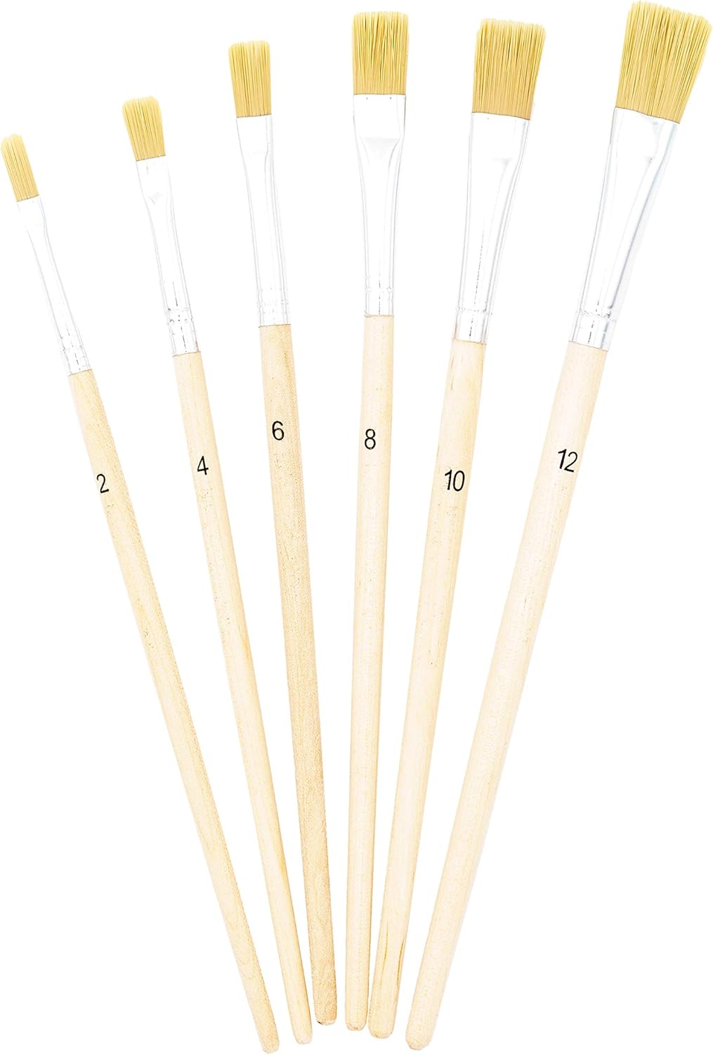 Set de pinceaux de peinture pour artistes : un lot de 6 tailles variées pour des créations artistiques précises et inspirantes
