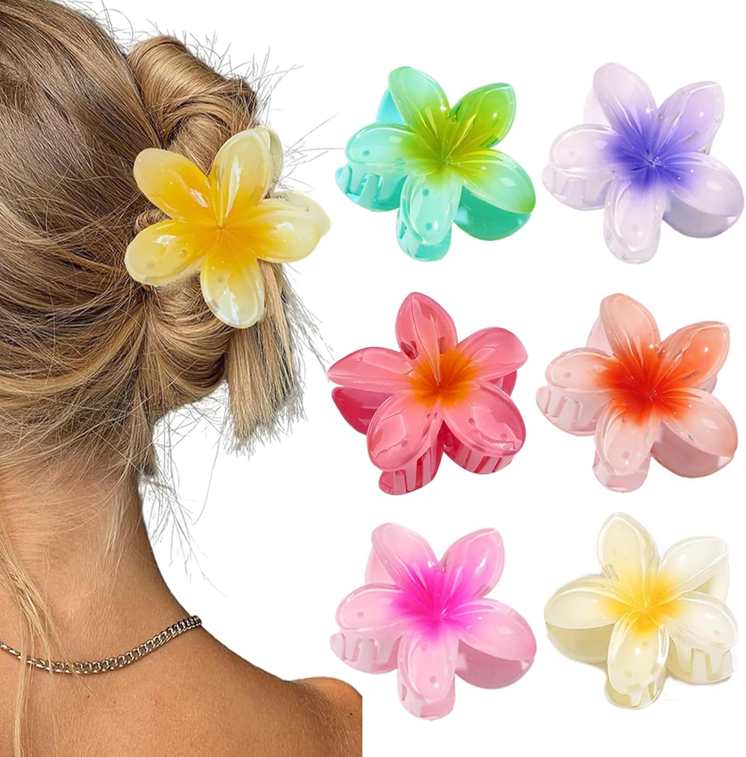Éblouissantes Pinces à Cheveux Florales Hawaïennes