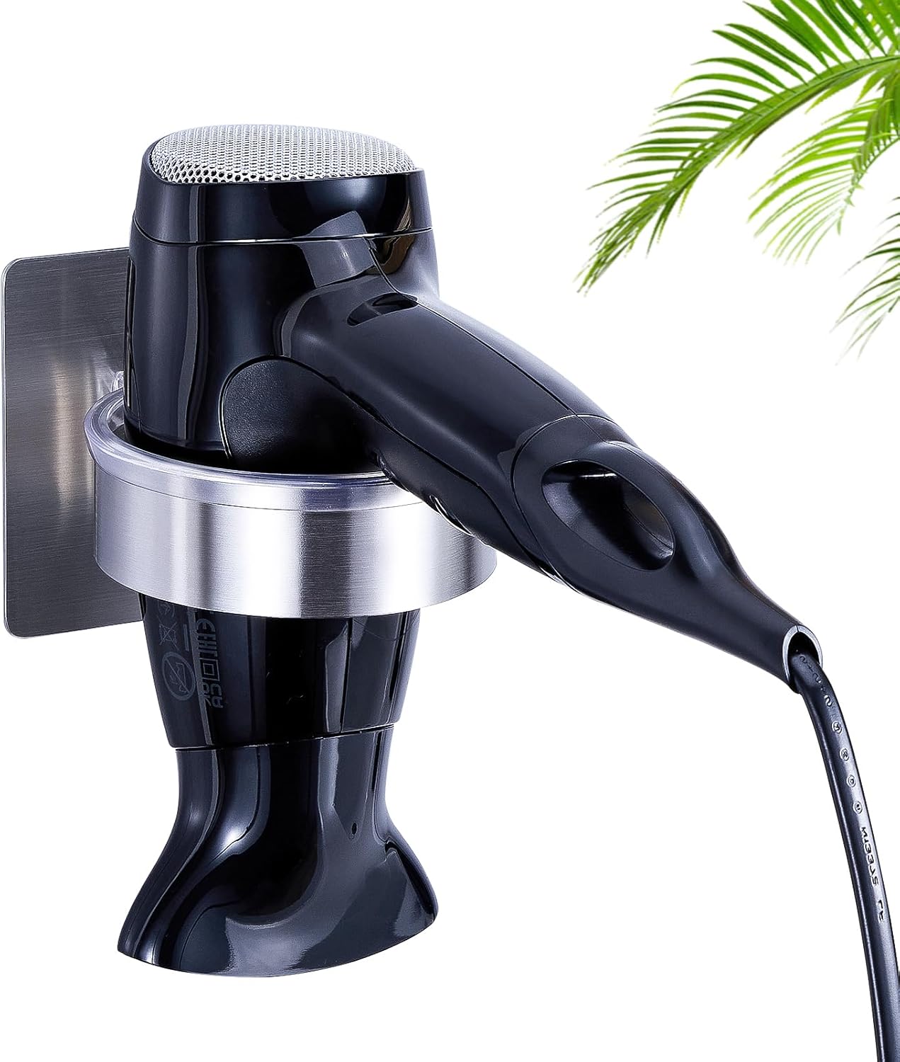 Support pour sèche-cheveux mural en acier inoxydable : installation facile pour salle de bain et salon de coiffure