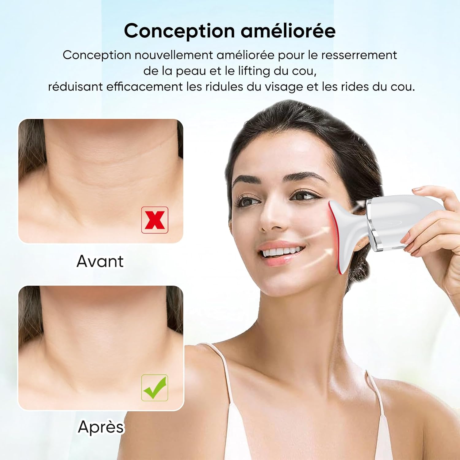 Appareil anti-rides : le masseur électrique facial idéal pour femmes, pour un lifting efficace et un raffermissement du visage – Image 6