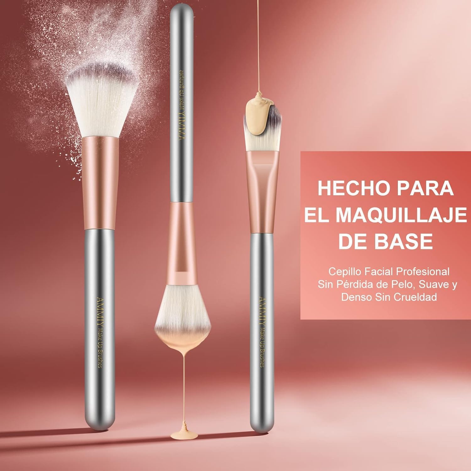 Set de 18 pinceaux de maquillage rose doré : l'outil parfait pour les passionnées de beauté Découvrez notre set haut de gamme de pinceaux synthétiques pour un maquillage impeccable – Image 2