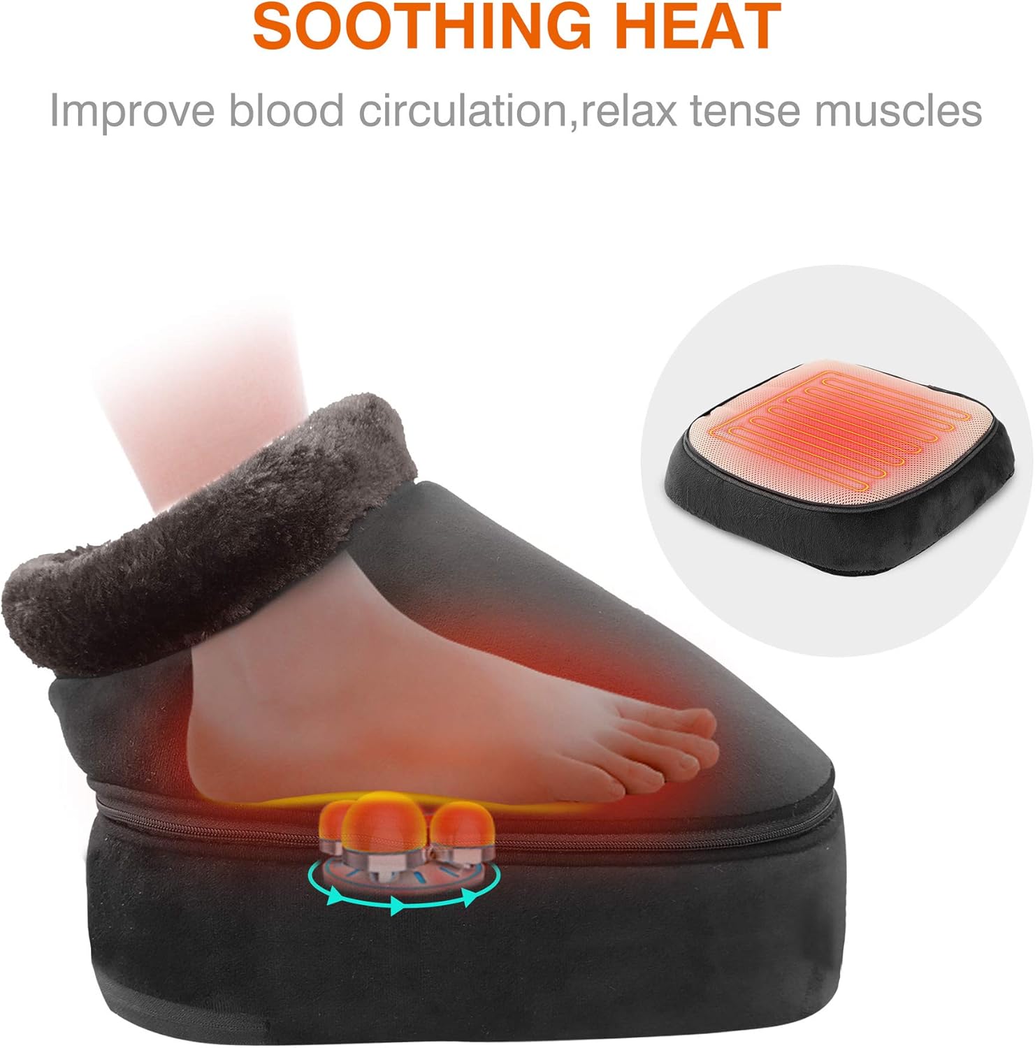 Massage pieds shiatsu chauffant : le cadeau idéal pour homme et maman, soulagement des douleurs et confort ultime à la maison – Image 2