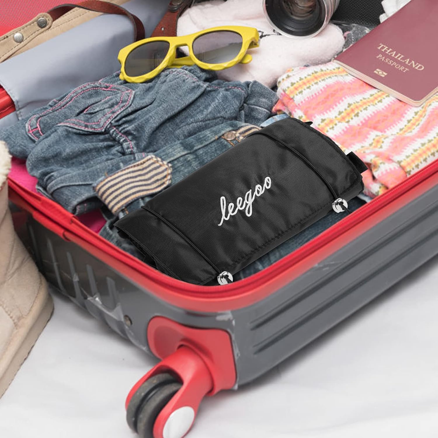 Pliable trousse de toilette voyage : sac à cosmétiques suspendu et détachable 4 en 1 pour une organisation élégante et pratique – Image 7