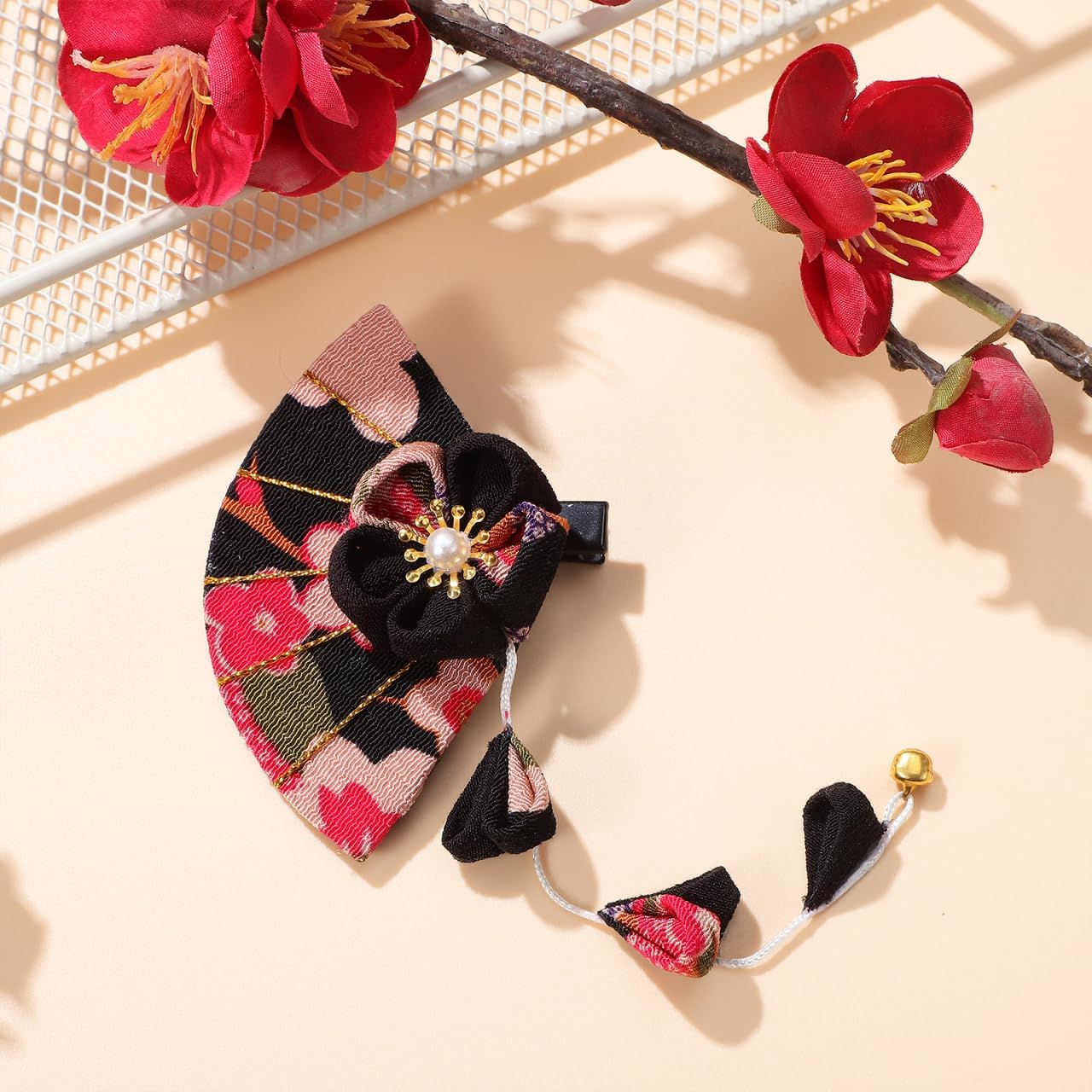 Épingle à cheveux fleur japonaise : accessoire rétro élégant pour femme en kimono – Image 4