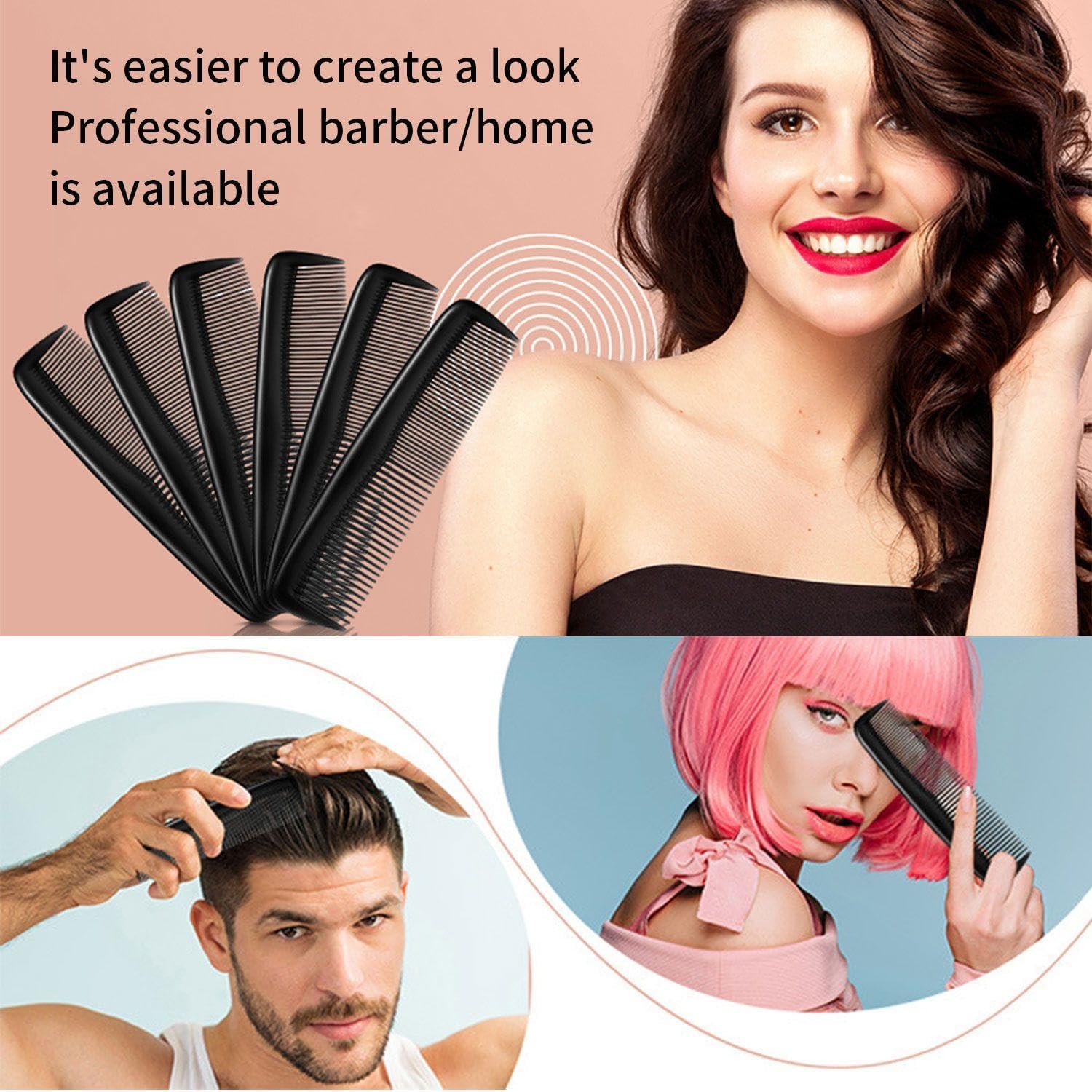 Peignes à cheveux : lot de 10 peignes en plastique pour homme et femme, pratiques et élégants – Image 4