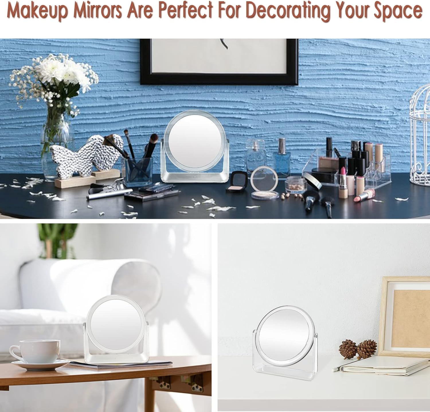 Miroir de maquillage grossissant double face : l’accessoire idéal pour les passionnées de beauté – Image 5
