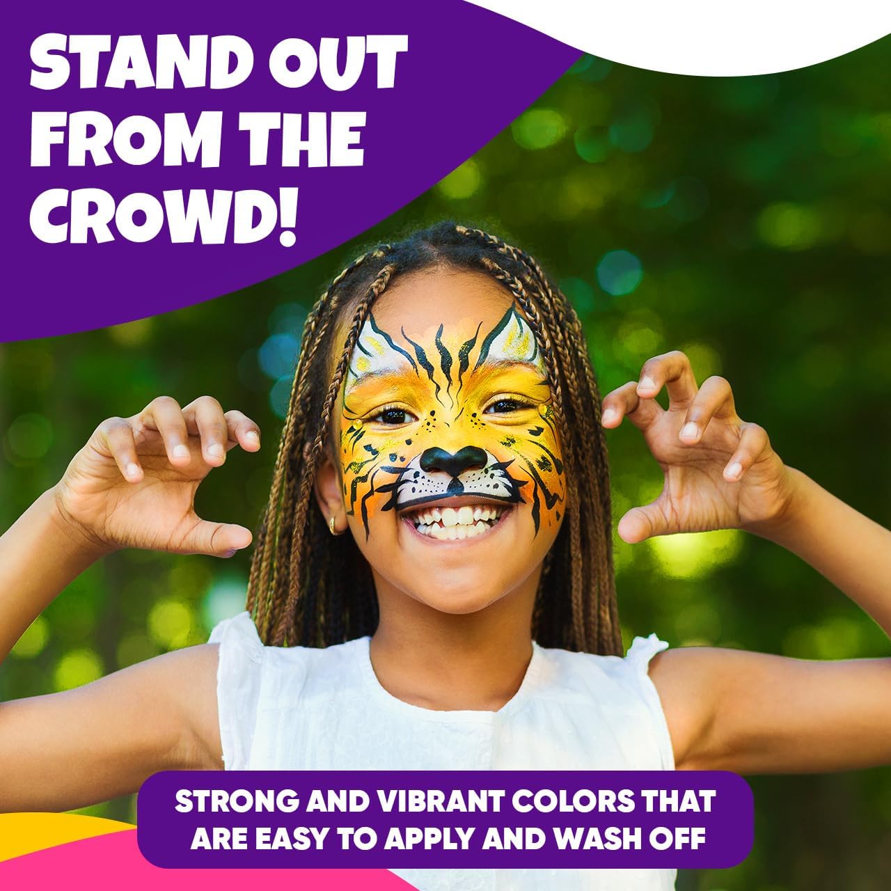 Palette de maquillage enfants : 18 couleurs pour des fêtes inoubliables Lavable et facile à utiliser, idéale pour le carnaval, Halloween et les anniversaires – Image 2
