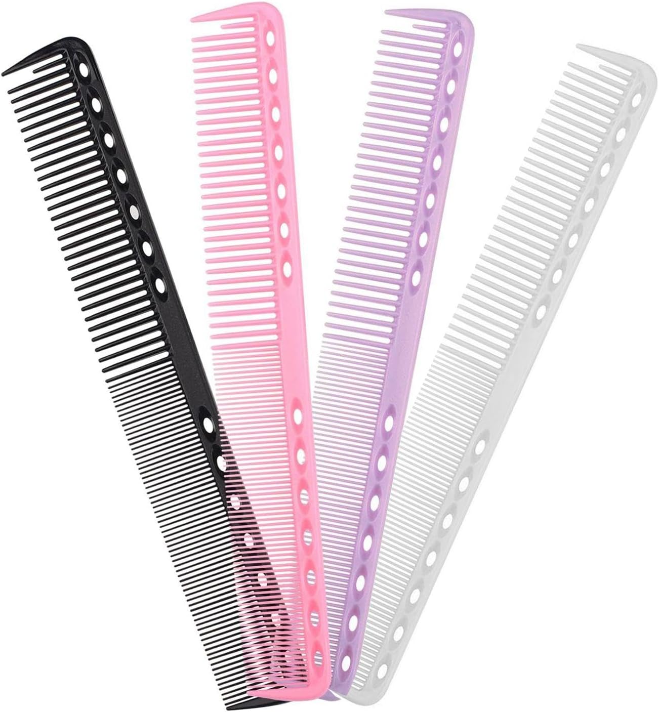 Peignes à dents fines : ensemble de 4 peignes portables pour une coiffure parfaite à domicile