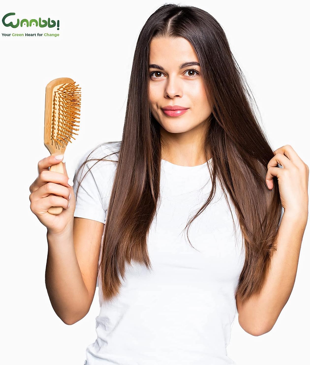 Brosse démêlante en bambou pour cheveux : massage du cuir chevelu et confort optimal – Image 6