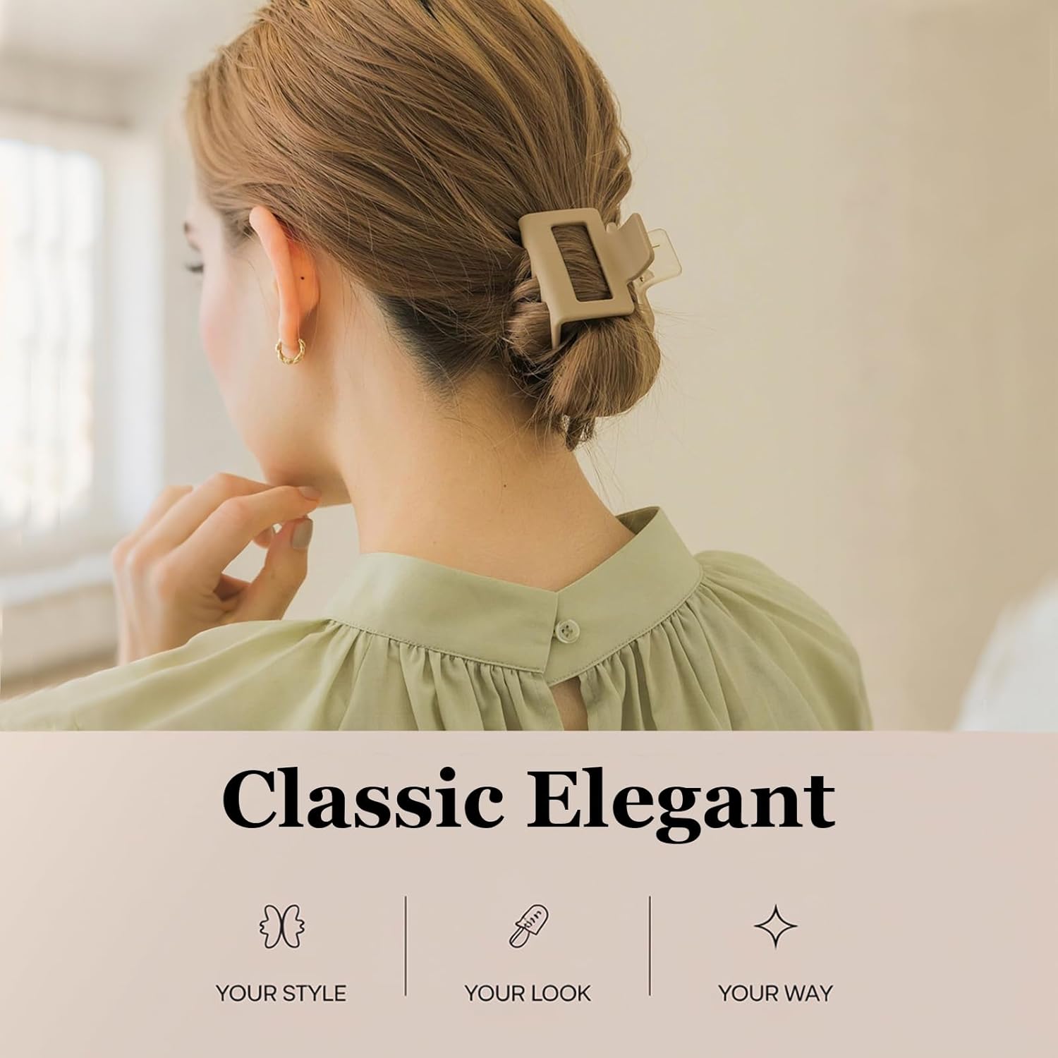 Petites pinces à cheveux rectangulaires pour cheveux fins : élégance et maintien optimal pour la femme moderne – Image 5
