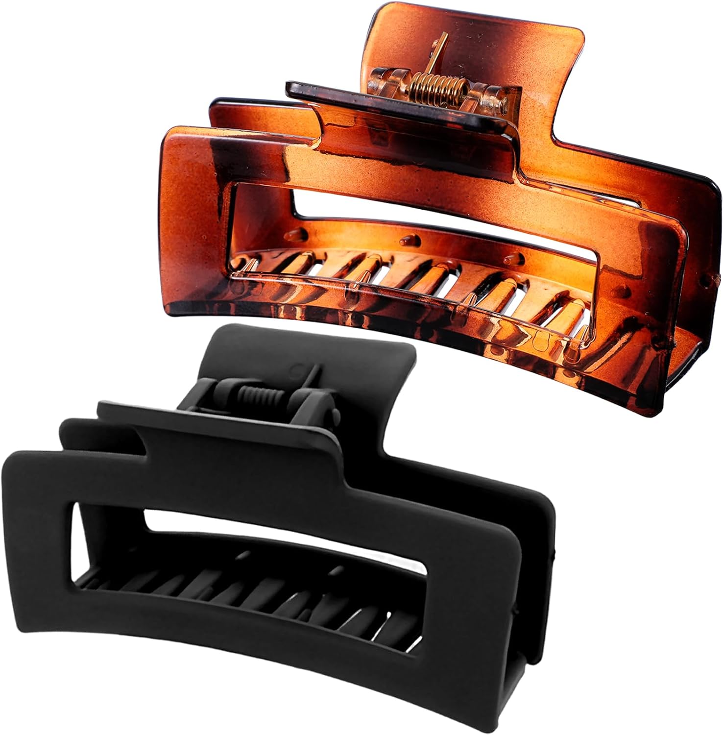 Pince carrée WLLHYF : l’élégance en noir et ambre pour sublimer votre coiffure