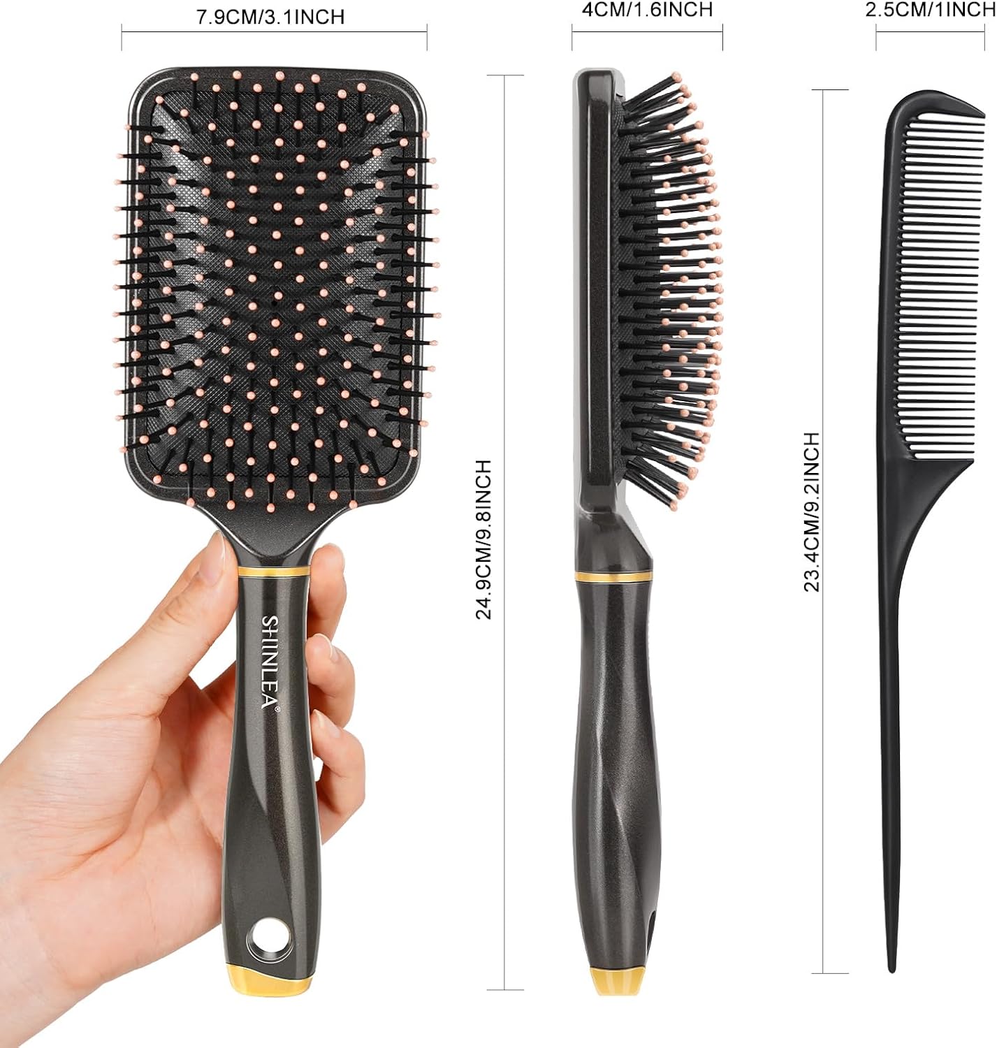 Brosse démêlante SHINLEA : l'alliée parfaite pour les femmes souhaitant un brushing lissant sans emmêlement ni casse – Image 8