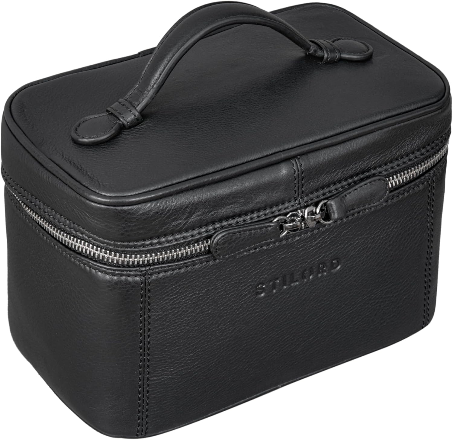 Élégante Trousse de Toilette Cuir Vintage pour Voyages