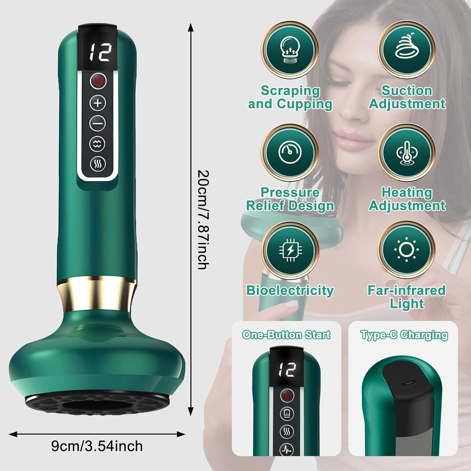 Appareil de massage anti-cellulite : un soin efficace pour jambes, ventre et bras Découvrez les bienfaits du drainage lymphatique avec 12 programmes et 4 modes – Image 6