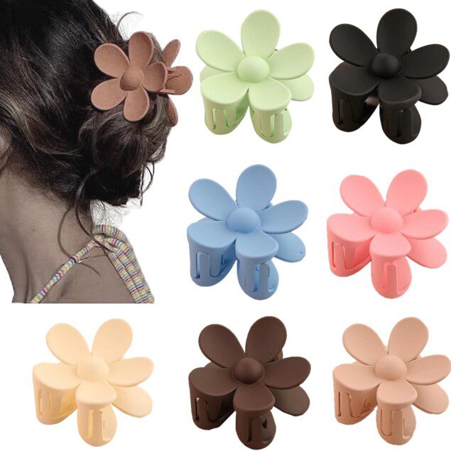 Pince à cheveux en forme de fleur : l'accessoire antidérapant idéal pour femmes et filles aux cheveux moyennement épais