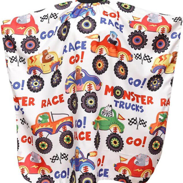 Cape de coiffeur pour enfant : accessoire multicolore réglable pour coiffures réussies