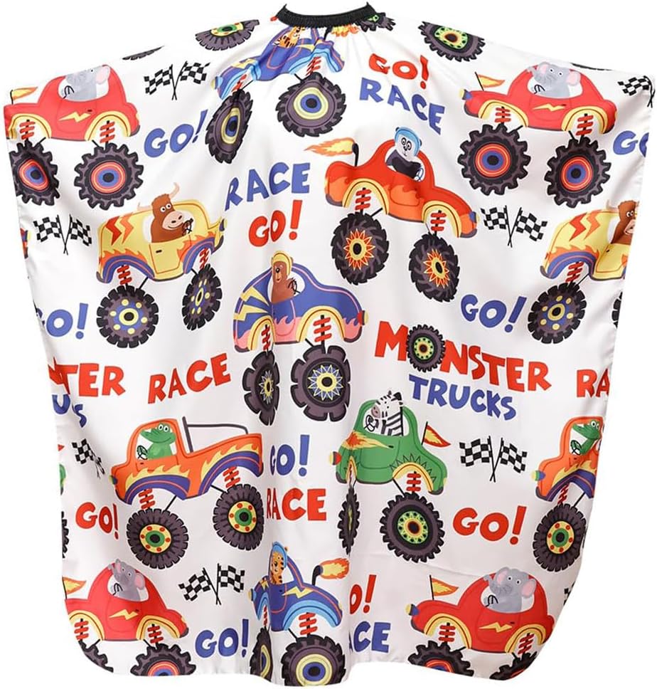 Cape de coiffeur pour enfant : accessoire multicolore réglable pour coiffures réussies