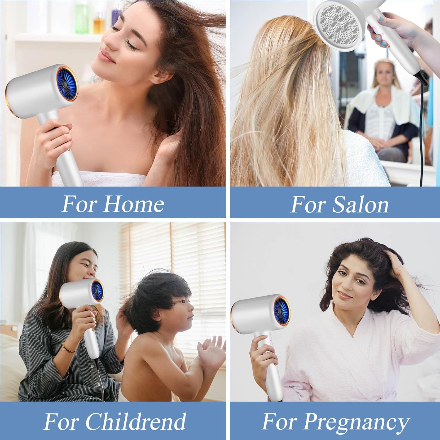 Sèche-cheveux ionique 2400W : l'allié idéal pour une coiffure parfaite en toute discrétion – Image 5