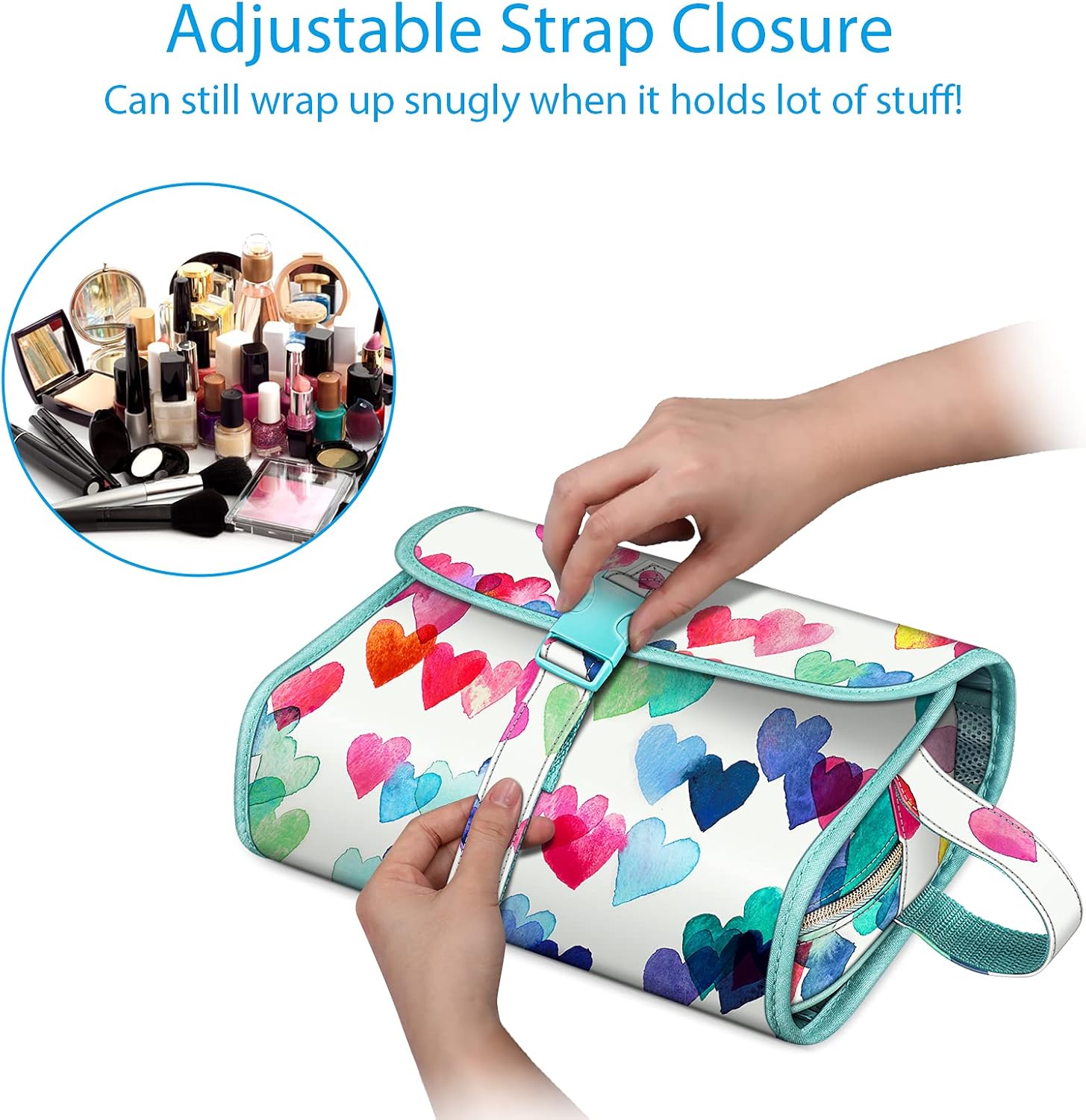 Grande trousse de maquillage étanche : l'organisateur de voyage idéal pour femmes et filles – Image 3
