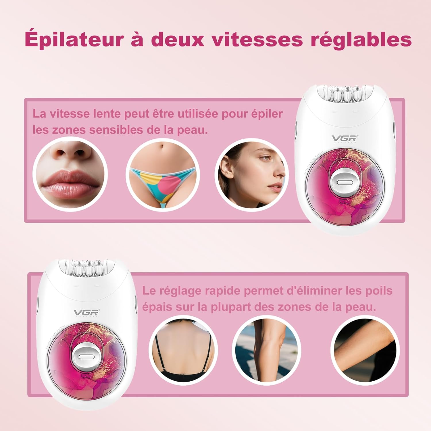Épilateur professionnel sans fil : l'allié portable pour une épilation parfaite des jambes et du corps entier – Image 5