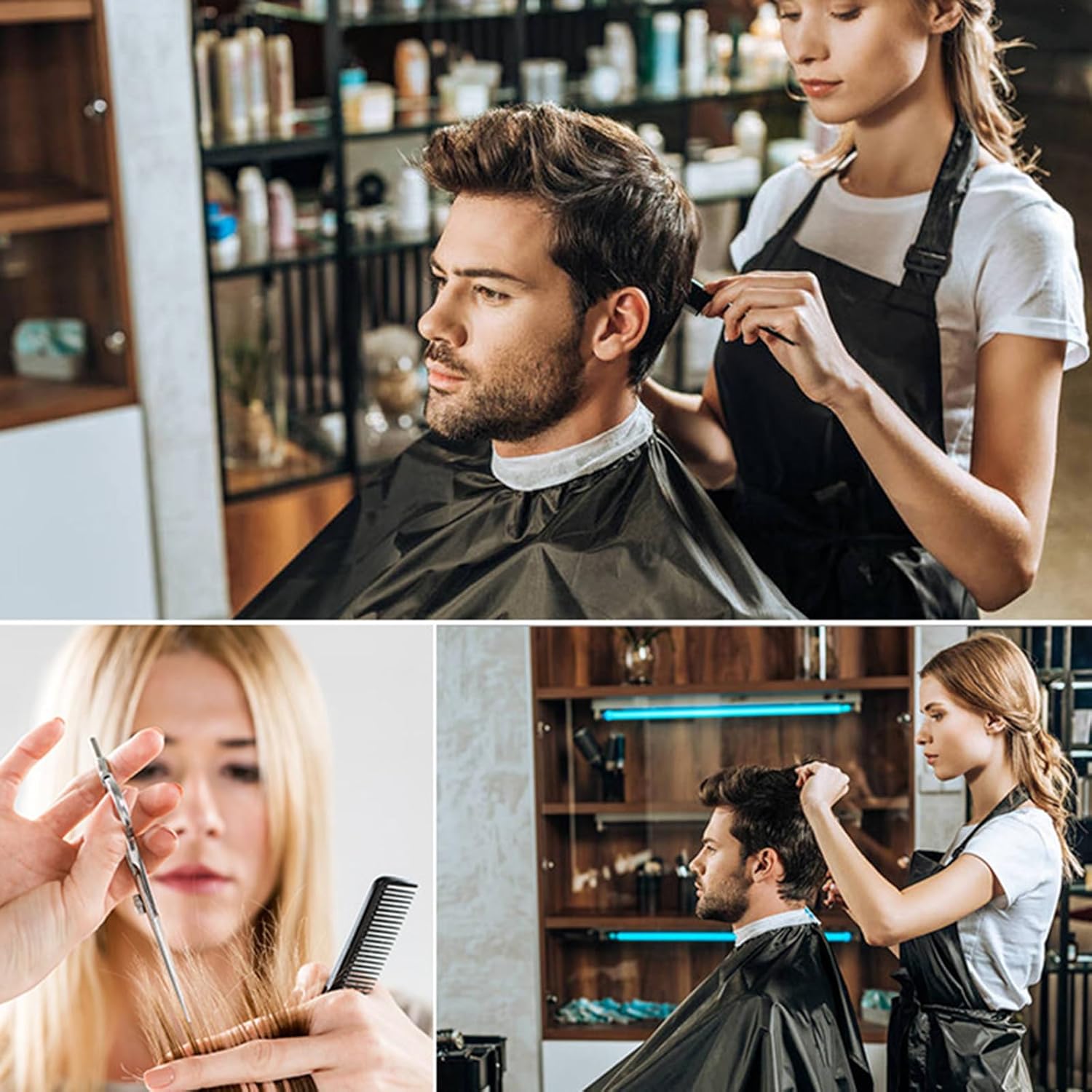 Peigne en fibre de carbone : 2 pièces antistatiques pour coiffure parfaite à la maison – Image 6