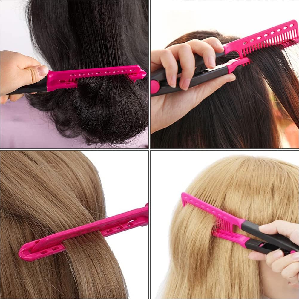 Peigne à lisser en forme de V : l'outil idéal pour des cheveux lisses et soyeux à la maison ou en salon de coiffure – Image 6