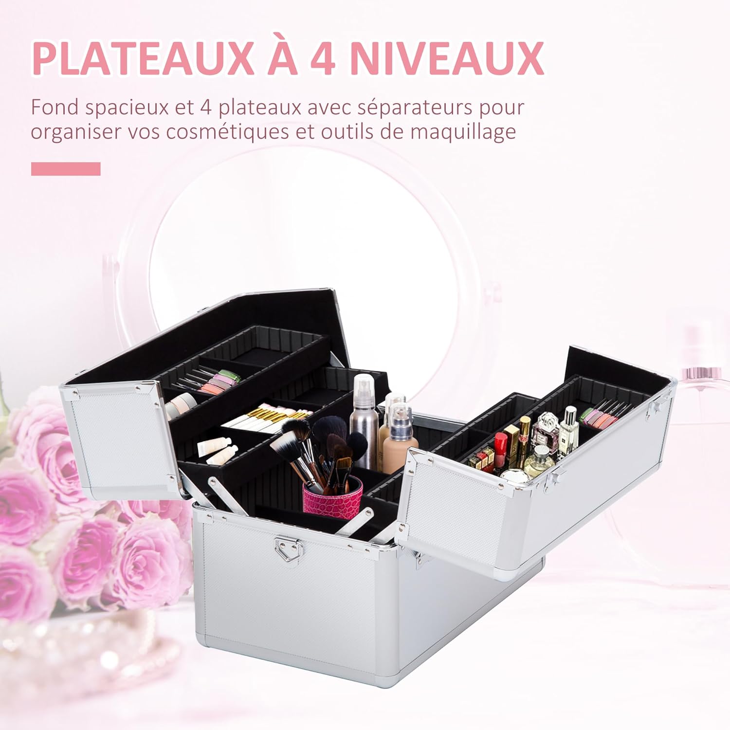 Valise de maquillage professionnelle : la mallette idéale pour les beautystas en quête d'élégance et d'organisation – Image 3