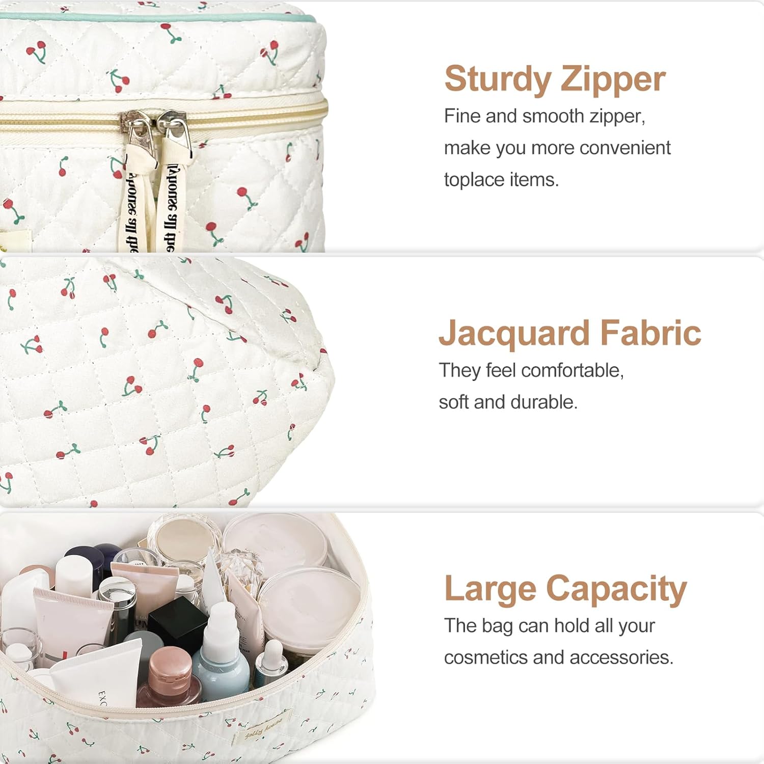 Trousse de toilette XL pour femme : élégance et praticité en voyage avec un design floral – Image 5