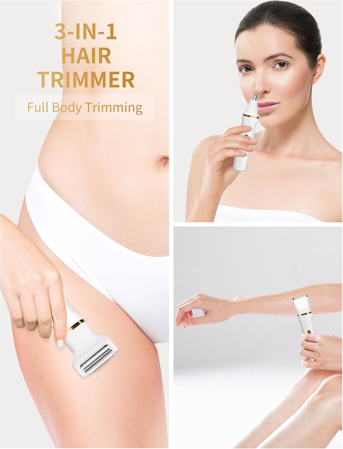 Rasoir électrique femme : tondeuse 3 en 1 pour un épilations douce et rapide – Image 6