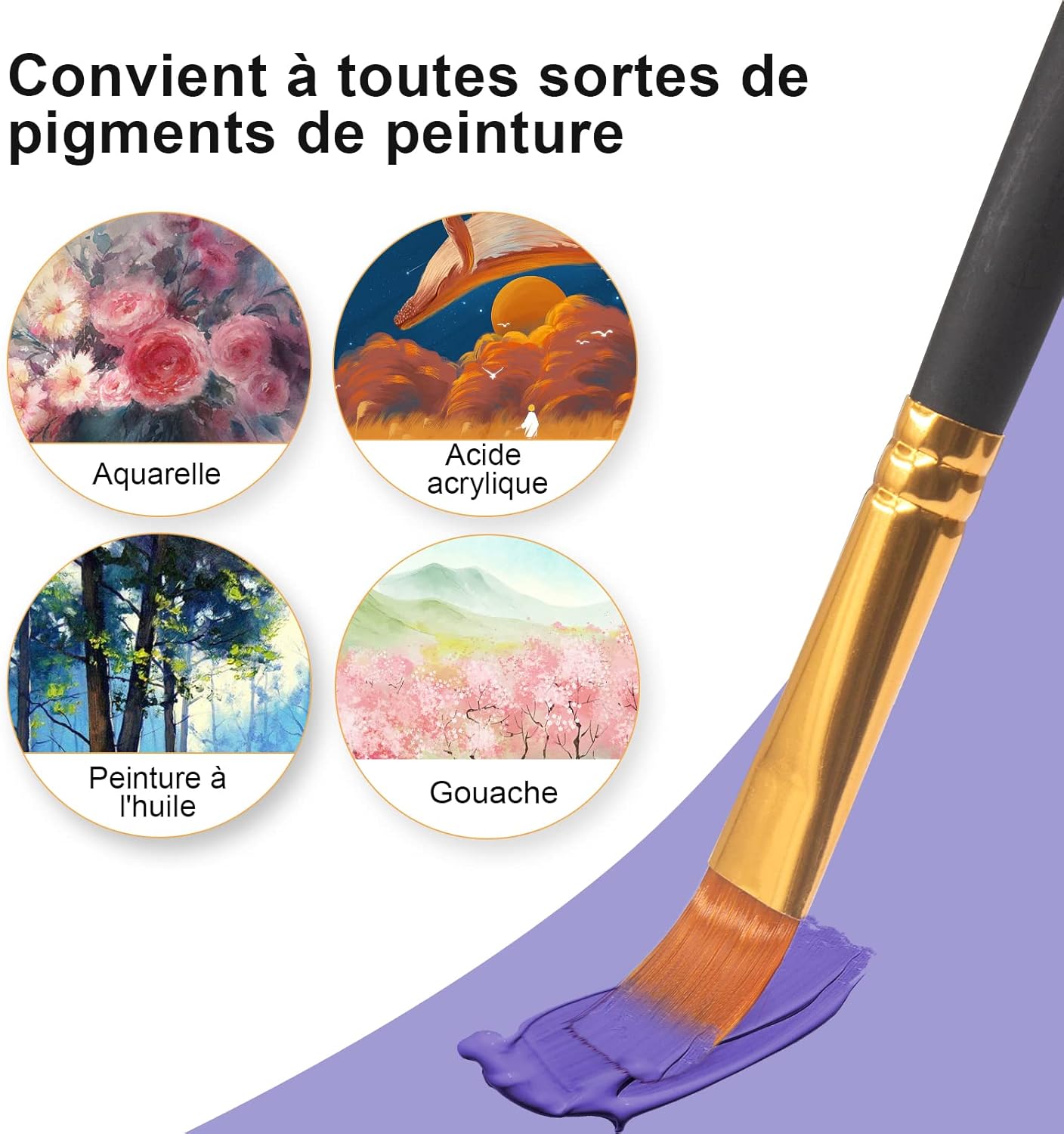 Pinceaux Précis en Nylon pour Artistes Créatifs – Image 5