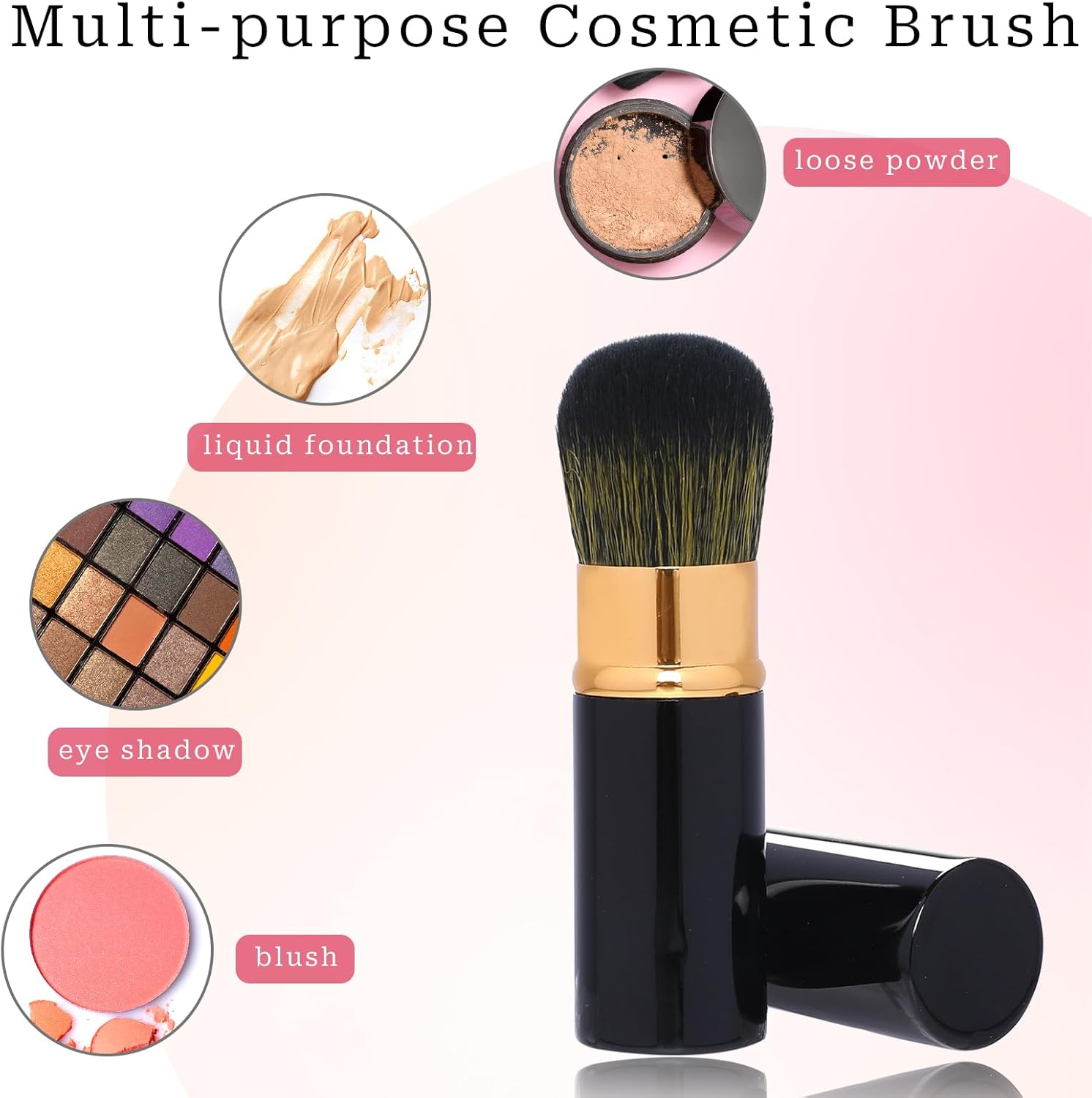 Pinceaux de maquillage rétractables Kabuki : l’accessoire idéal pour un teint parfait en voyage – Image 2