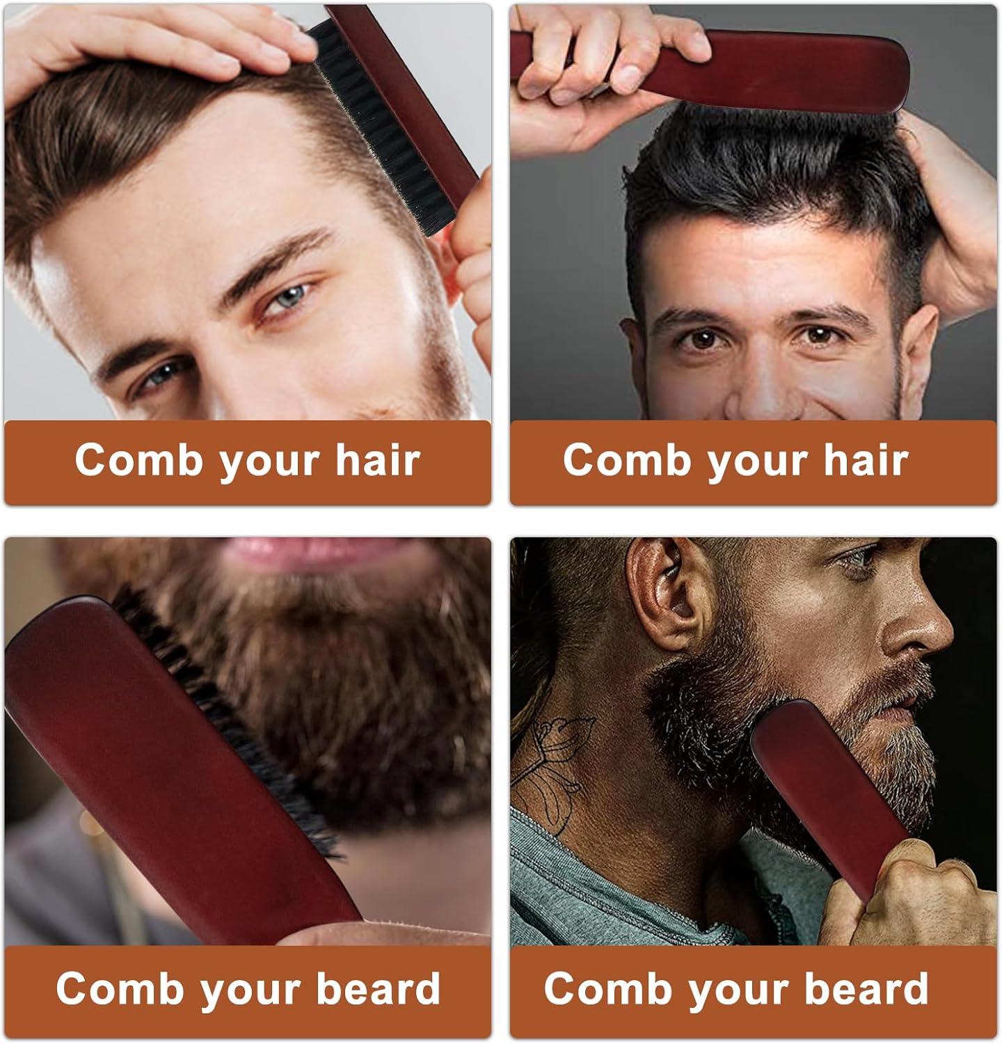 Brosse poils sanglier : l'outil idéal pour démêler et coiffer les cheveux épais, ondulés ou abîmés chez les femmes, hommes et enfants – Image 5