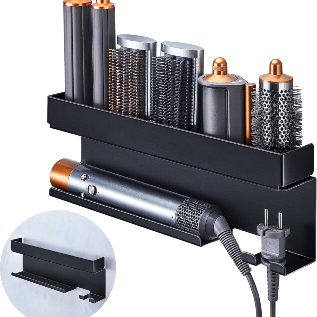 Porte sèche-cheveux sans perçage : le support mural idéal pour un rangement élégant et pratique des accessoires de coiffure