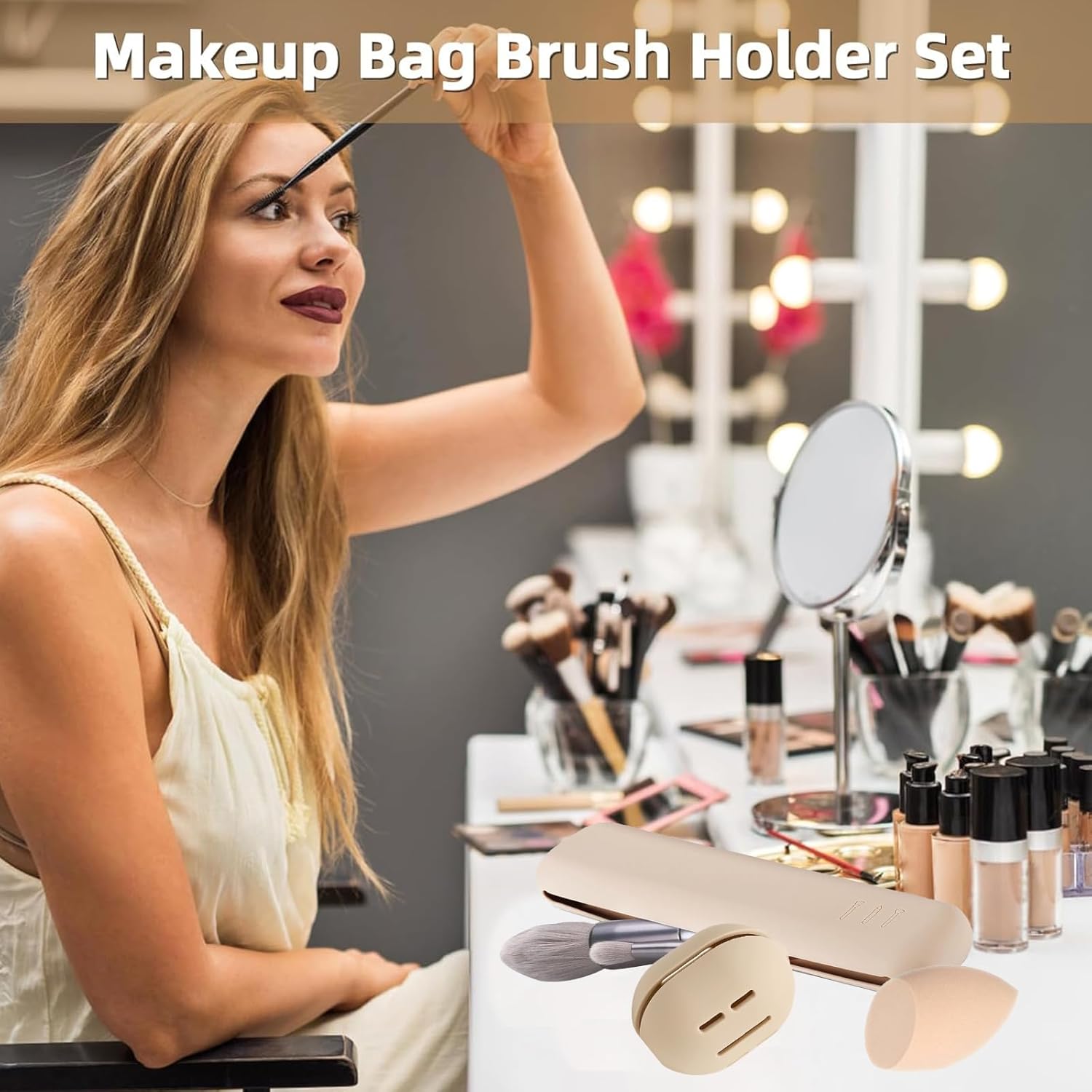 Étui à pinceau de maquillage en silicone : rangement pratique et élégant pour les passionnées de beauté en voyage – Image 7