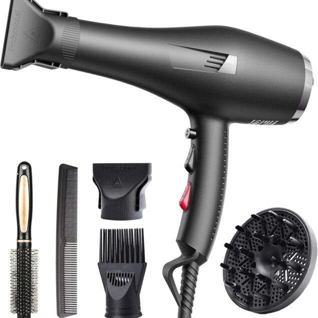 Sèche-cheveux ionique : séchage rapide et efficace pour les professionnels de la coiffure  
Découvrez un outil performant avec 2 vitesses et 3 réglages de chaleur, idéal pour un fini salon impeccable  