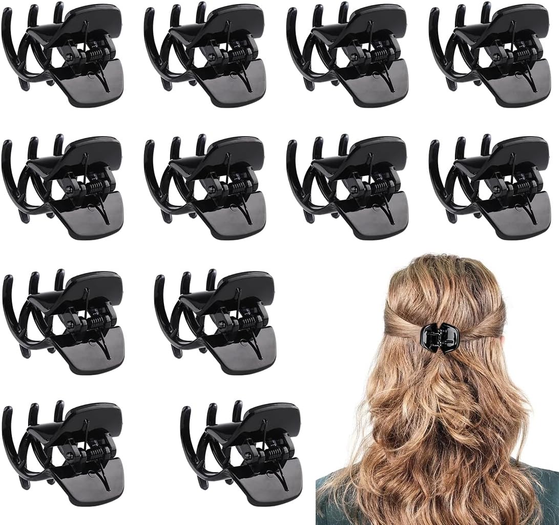 Pinces à cheveux noir : 12 pièces pour femmes et filles aux cheveux épais et moyens   Idéales pour un maintien élégant et durable de votre coiffure quotidienne